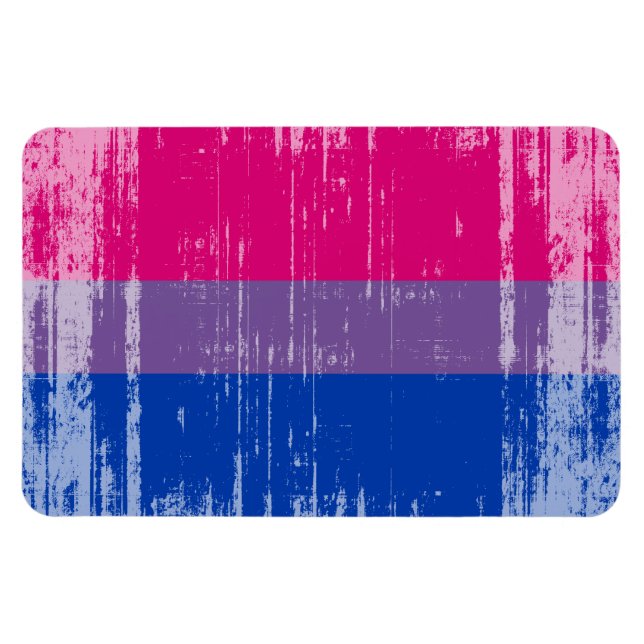 BISEXUAL FLAG DISTRESSED -.png Magnet (Horizontal)