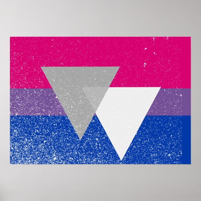 BISEXUAL FLAG ORIGINAL MIT SYMBOL -.pnng Poster (Vorne)