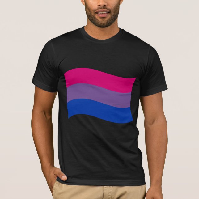 BISEXUAL FLAG WAVING T-Shirt (Vorderseite)