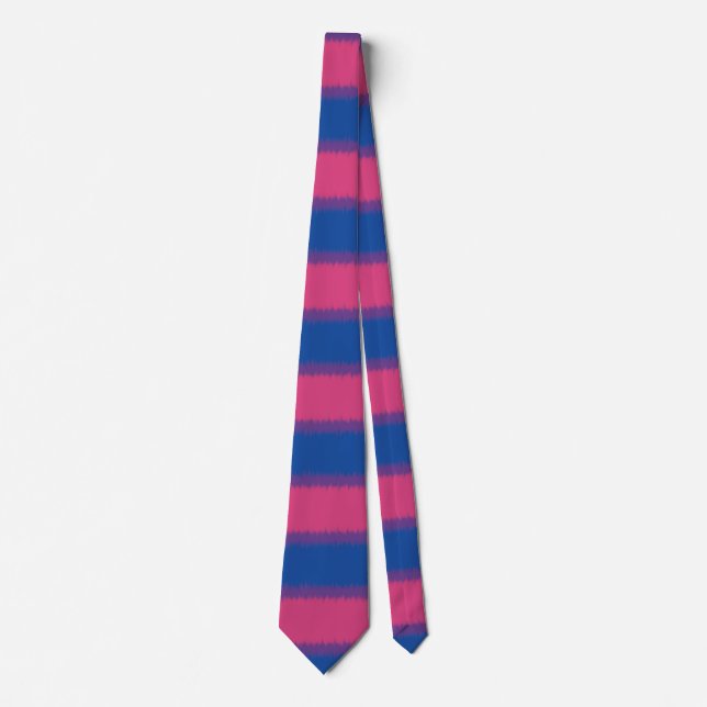 Bisexual Flag Wide Stripe Neck Tie Krawatte (Vorderseite)