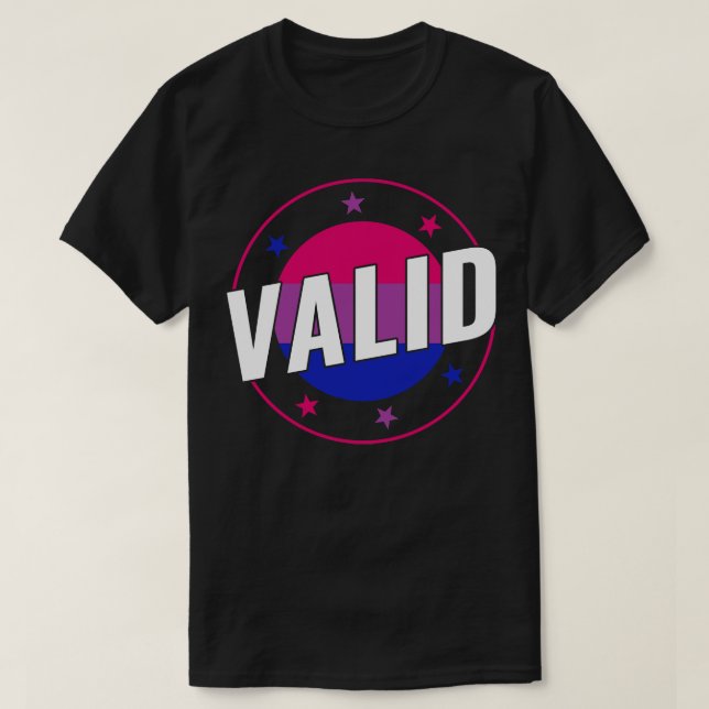 Bisexual Funny Valid Bi Pride Bisexualität T-Shirt (Design vorne)