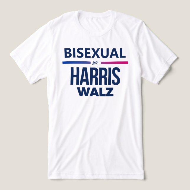 Bisexual für Harris Walz Tri-Blend Shirt (Design Vorderseite)