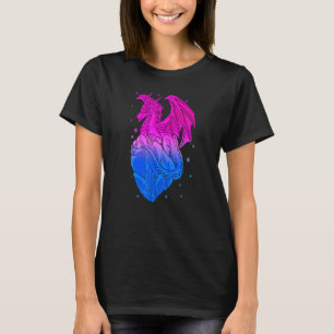 Bisexual Ice Dragon Bi Prilag Farben Winter Sn T-Shirt
