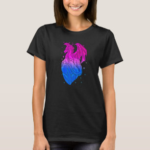Bisexual Ice Dragon Bi Prilag Farben Winter Sn T-Shirt