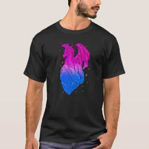 Bisexual Ice Dragon Bi Prilag Farben Winter Sn T-Shirt