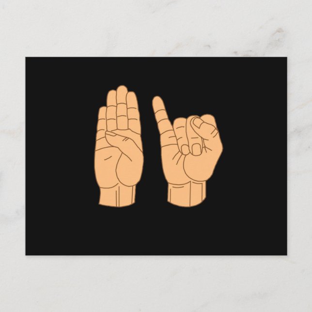 BISEXUAL in der amerikanischen Gebärdensprache Postkarte (Vorderseite)