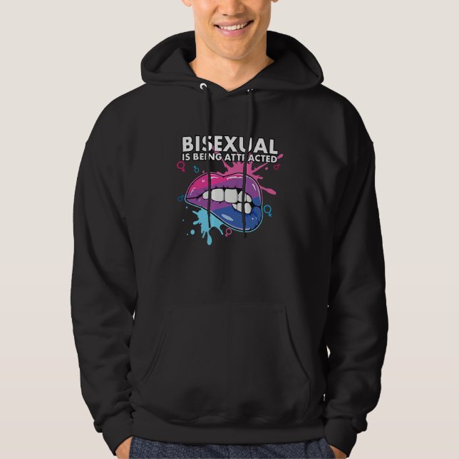 Bisexual Is Being Attracted Rainbow Pride Bisexual Hoodie (Vorderseite)