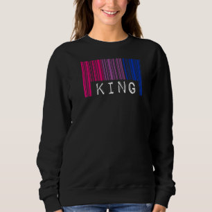 Bisexual King Barcode Trendy Bisexual Prilag Flag Sweatshirt