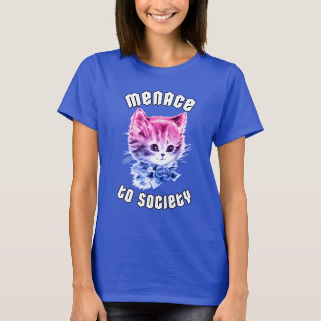 Bisexual Menace Kitty T-Shirt (Vorderseite)