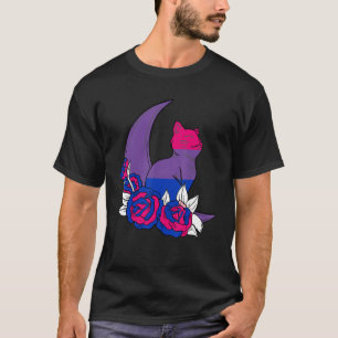 Bisexual Moon Cat Blume Lgbtq Bisexual Priise Bise T-Shirt