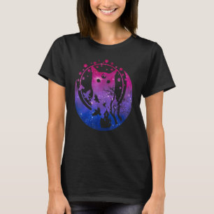 Bisexual Moon Space Cat Lgbt Gay Festival Prix Wi T-Shirt