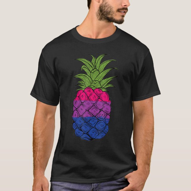Bisexual Pineapple Bi Pride LGBTQ Pineapple Pride T-Shirt (Vorderseite)