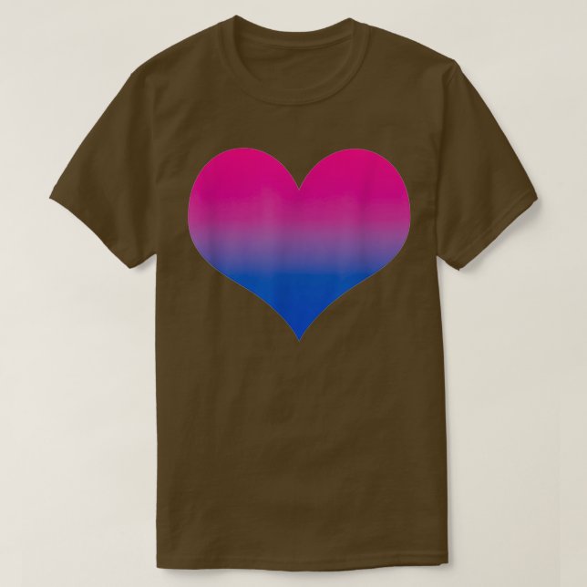 Bisexual Pride Bi Flag Herz Gradient Lgbtq Liebe T-Shirt (Design vorne)