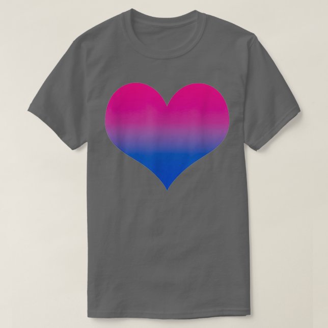 Bisexual Pride Bi Flag Herz Gradient Lgbtq Liebe T-Shirt (Design vorne)