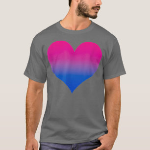 Bisexual Pride Bi Flag Herz Gradient Lgbtq Liebe T-Shirt
