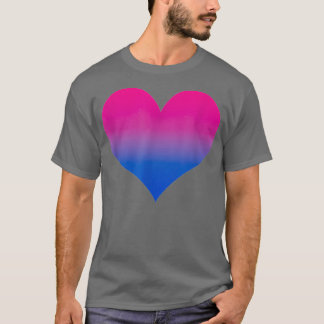 Bisexual Pride Bi Flag Herz Gradient Lgbtq Liebe T-Shirt