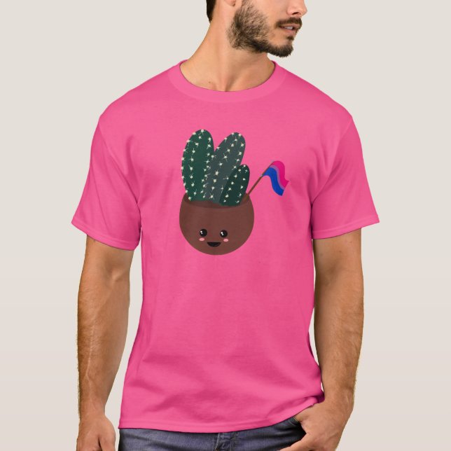 Bisexual Pride Cactus T-Shirt (Vorderseite)