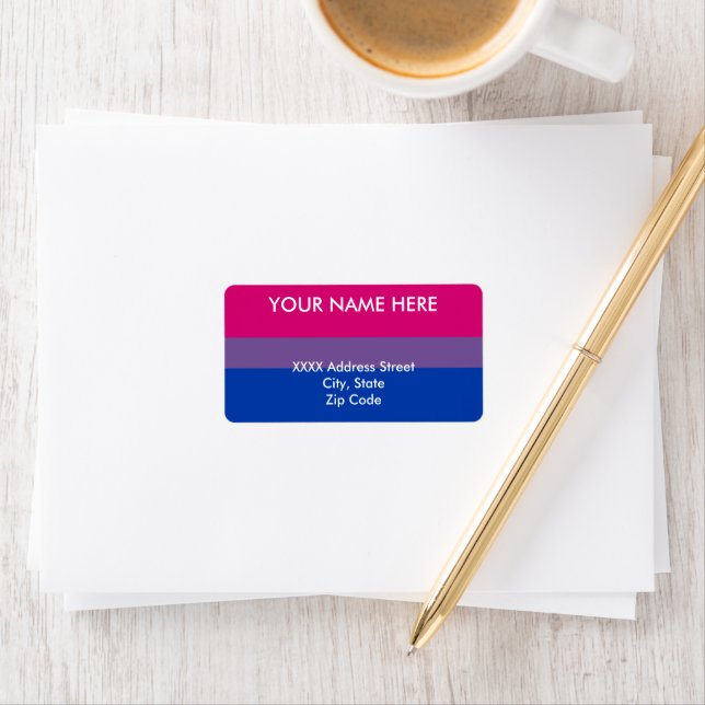 Bisexual Pride Flag Adressaufkleber (Insitu)