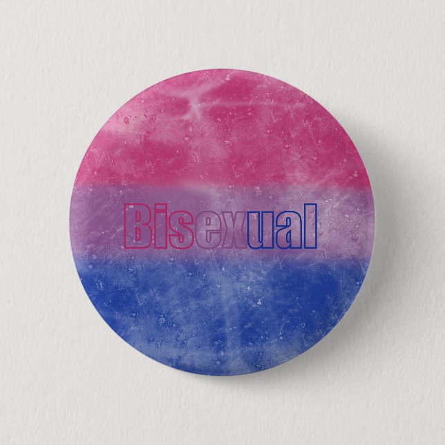 Bisexual pride flag badge button (Vorderseite)