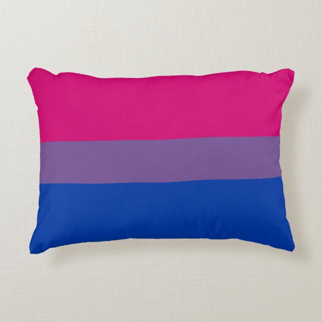 Bisexual Pride Flag Dekokissen (Vorderseite)