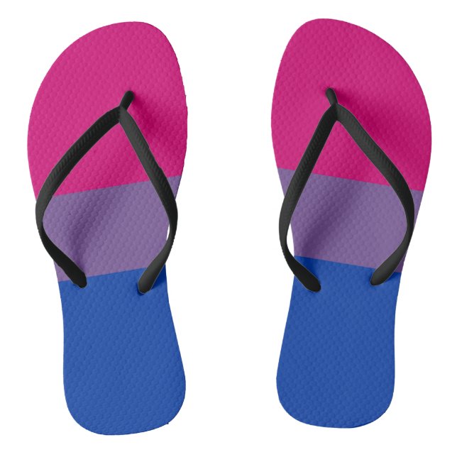 Bisexual Pride Flag Flip Flops (Fußbett)