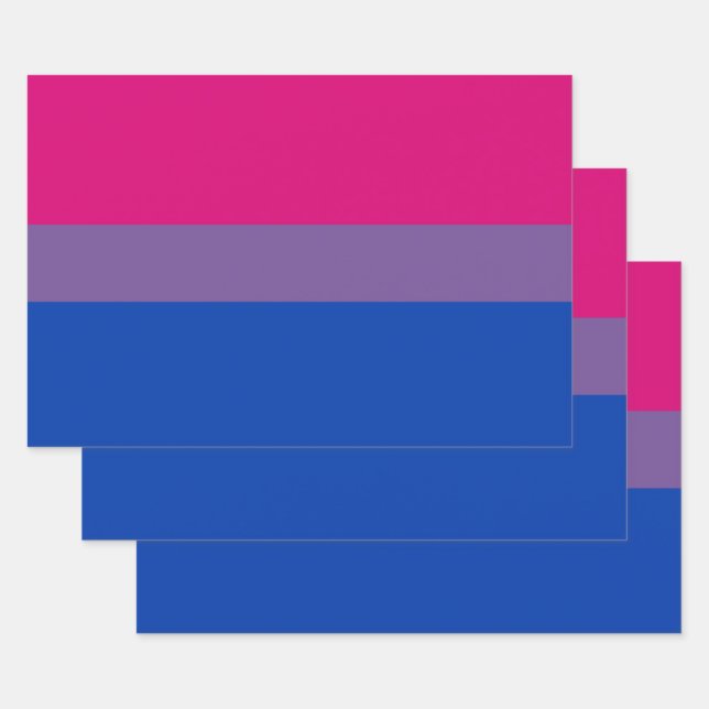 Bisexual Pride Flag Geschenkpapier Set (Set)