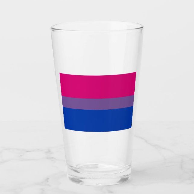 Bisexual Pride Flag Glas (Vorderseite)