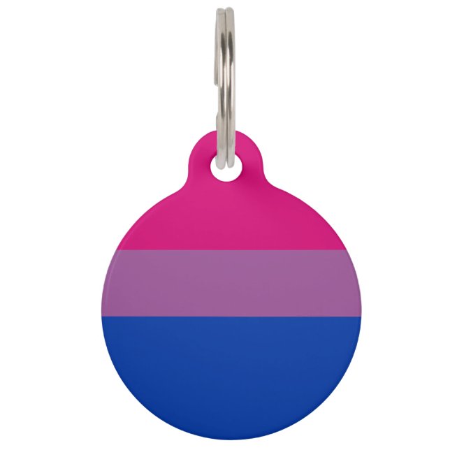 Bisexual Pride Flag Haustiermarke (Rückseite)