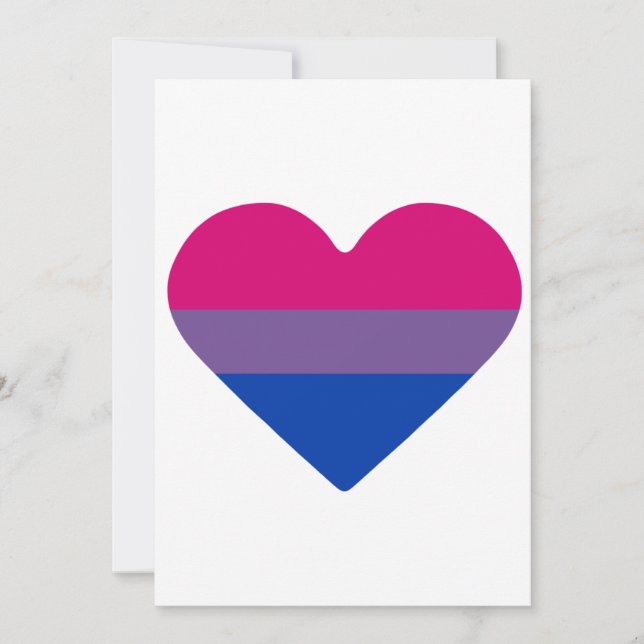 Bisexual Pride Flag Herz Feiertagskarte (Vorderseite)