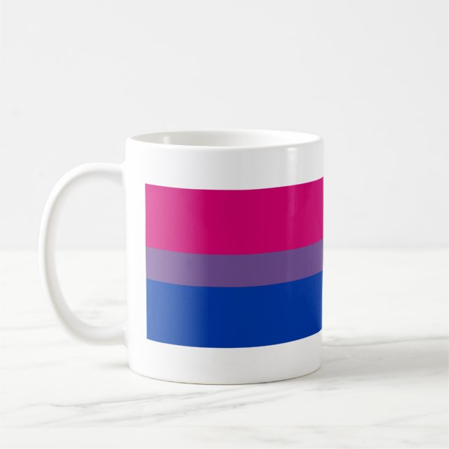 Bisexual Pride Flag Kaffeetasse (Links)