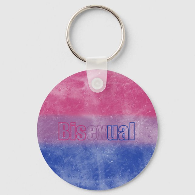 Bisexual pride flag key ring schlüsselanhänger (Vorderseite)
