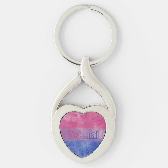 Bisexual pride flag key ring schlüsselanhänger (Vorderseite)