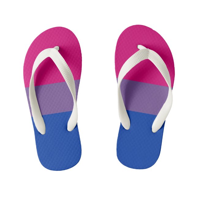 Bisexual Pride Flag Kinderbadesandalen (Fußbett)