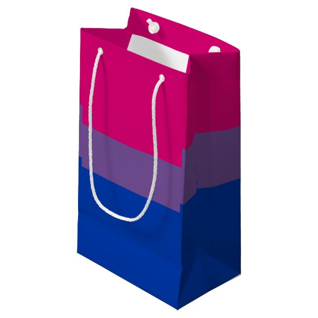 Bisexual Pride Flag Kleine Geschenktüte (Vorderseite Schrägansicht)