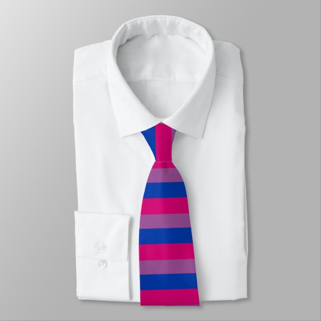 Bisexual Pride Flag Krawatte (Gebunden)