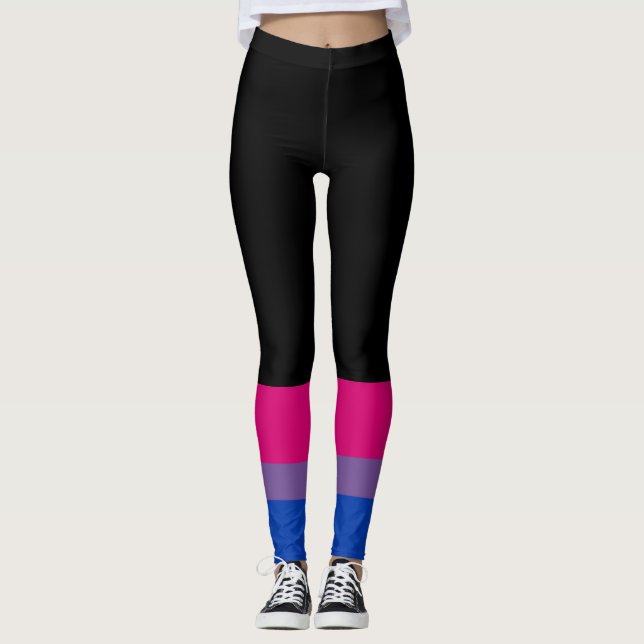 Bisexual Pride Flag Leggings (Vorderseite)