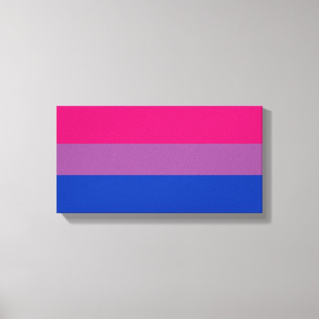 Bisexual Pride Flag Leinwanddruck (Vorderseite)