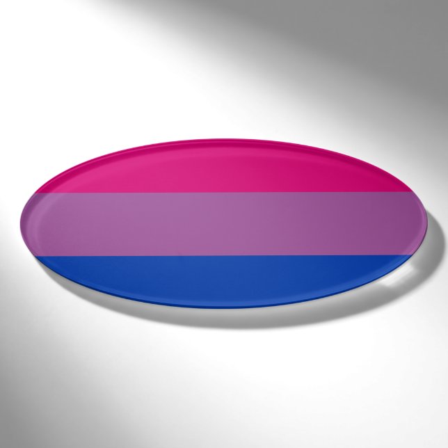 Bisexual Pride Flag Namenschild (Vorderseite)