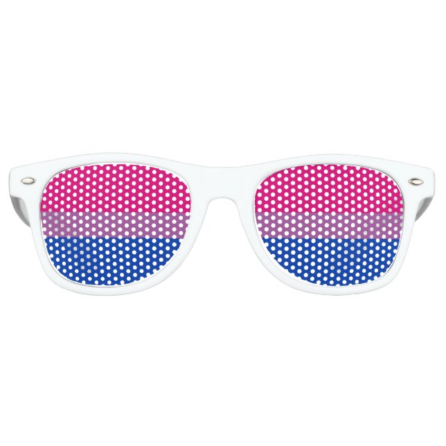 Bisexual Pride Flag Partybrille (Vorderseite)