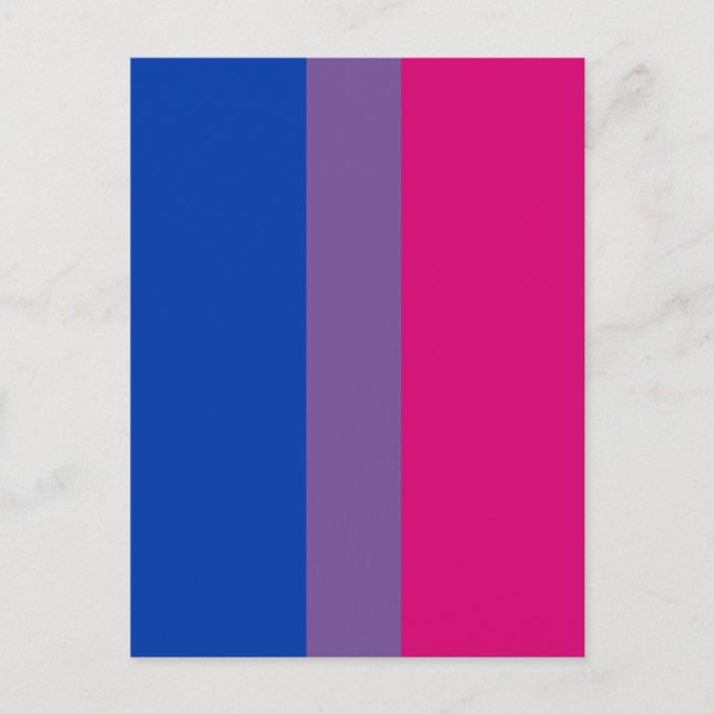 Bisexual Pride Flag Postkarte (Vorderseite)