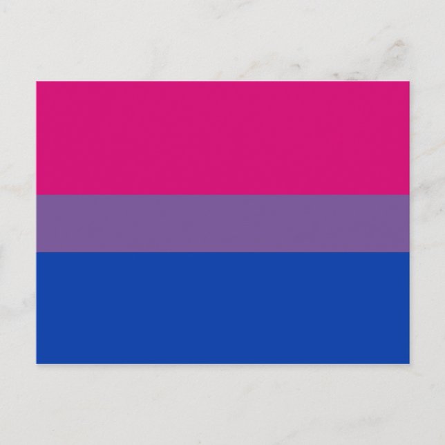 Bisexual Pride Flag Postkarte (Vorderseite)