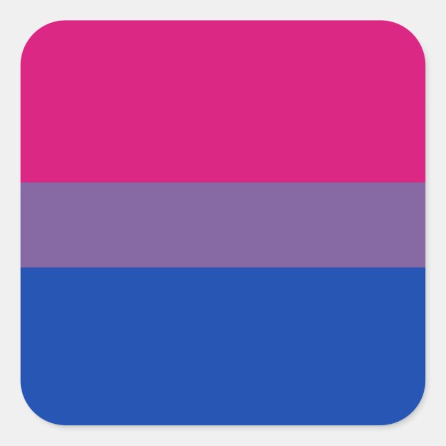 Bisexual Pride Flag Quadratischer Aufkleber (Vorderseite)