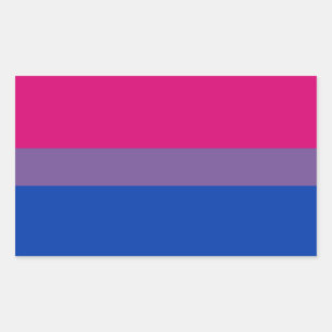 Bisexual Pride Flag Rechteckiger Aufkleber