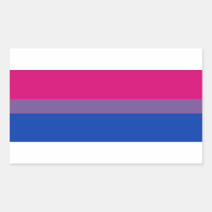 Bisexual Pride Flag Rechteckiger Aufkleber