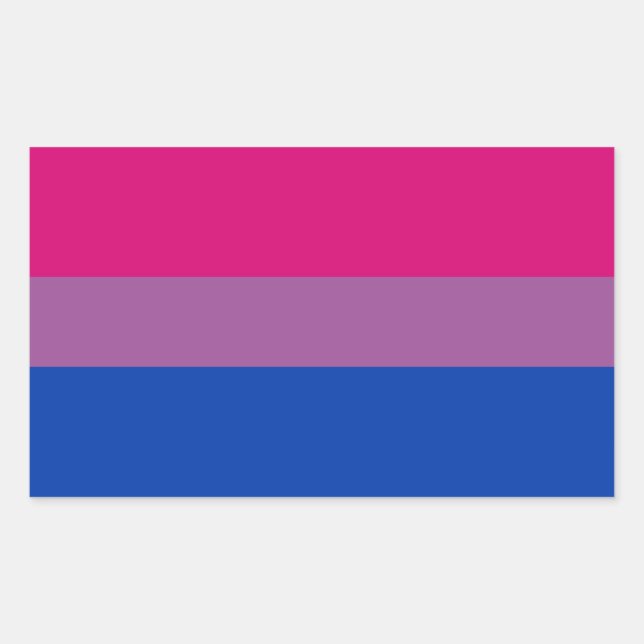 Bisexual Pride Flag Rechteckiger Aufkleber (Vorderseite)