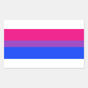 Bisexual Pride Flag Rechteckiger Aufkleber