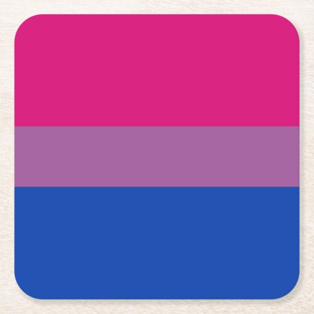 Bisexual Pride Flag Rechteckiger Pappuntersetzer (Vorderseite)