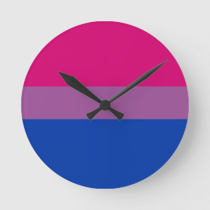 Bisexual Pride Flag Runde Wanduhr