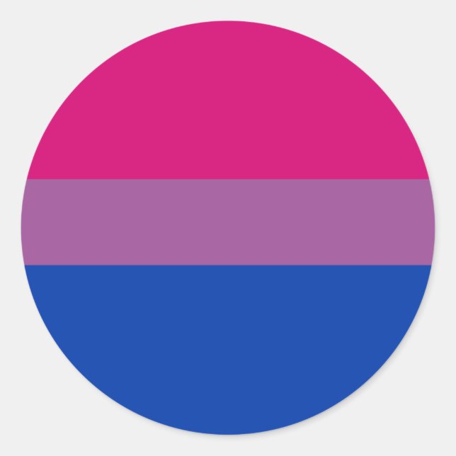 Bisexual Pride Flag Runder Aufkleber (Vorderseite)