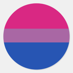 Bisexual Pride Flag Runder Aufkleber